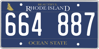RI license plate 664887
