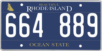 RI license plate 664889