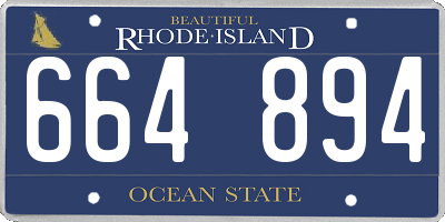 RI license plate 664894