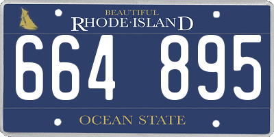 RI license plate 664895