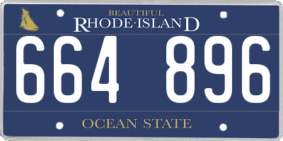 RI license plate 664896