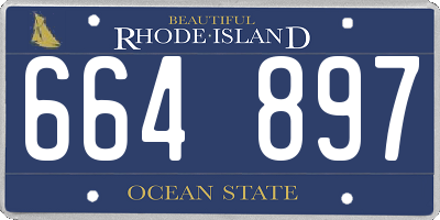 RI license plate 664897