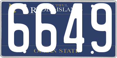 RI license plate 6649