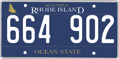 RI license plate 664902