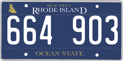 RI license plate 664903