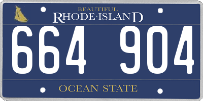 RI license plate 664904