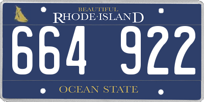 RI license plate 664922