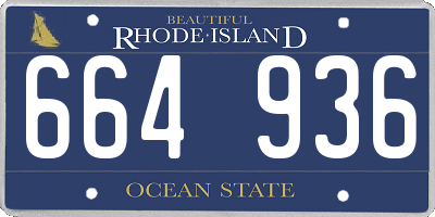 RI license plate 664936