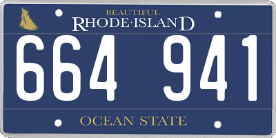 RI license plate 664941