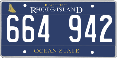RI license plate 664942