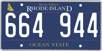 RI license plate 664944