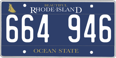 RI license plate 664946