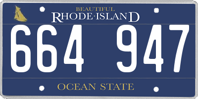 RI license plate 664947