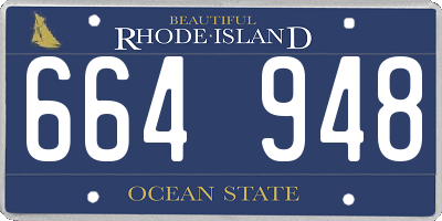 RI license plate 664948