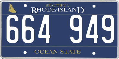 RI license plate 664949