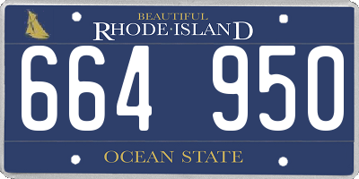 RI license plate 664950