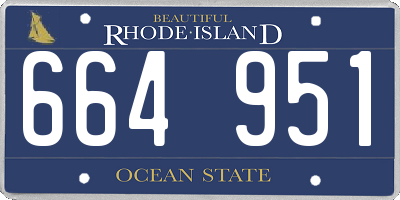 RI license plate 664951
