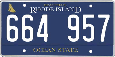 RI license plate 664957