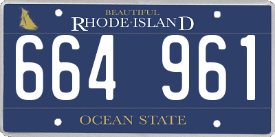 RI license plate 664961