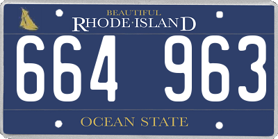 RI license plate 664963
