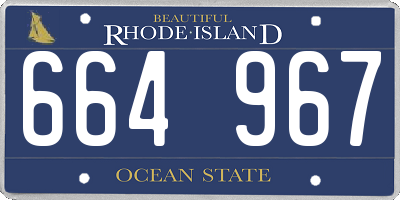 RI license plate 664967