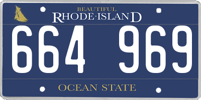 RI license plate 664969