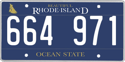 RI license plate 664971