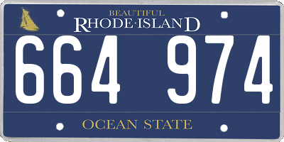 RI license plate 664974