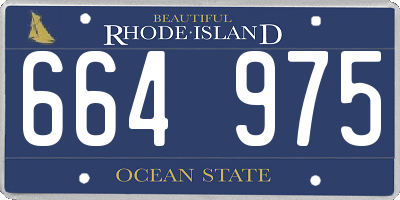 RI license plate 664975