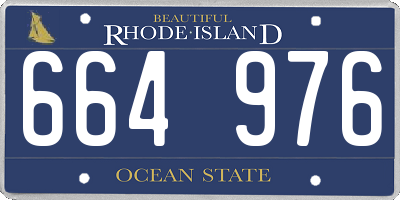 RI license plate 664976