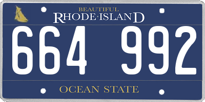 RI license plate 664992