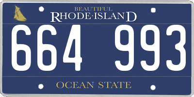 RI license plate 664993