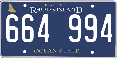 RI license plate 664994