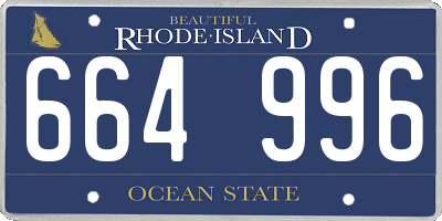 RI license plate 664996