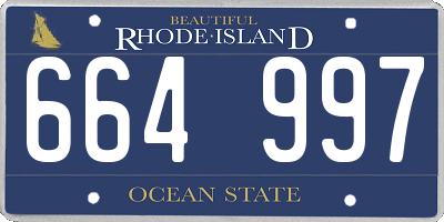 RI license plate 664997