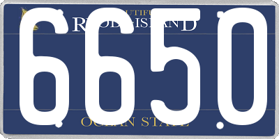 RI license plate 6650