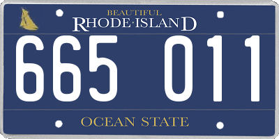 RI license plate 665011