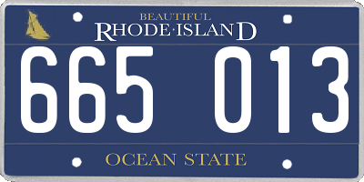 RI license plate 665013