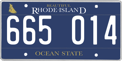 RI license plate 665014