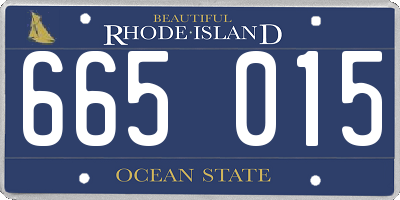 RI license plate 665015