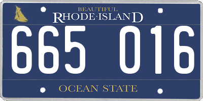 RI license plate 665016