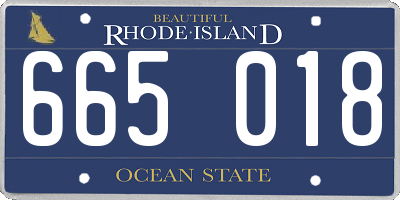 RI license plate 665018