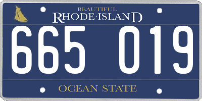 RI license plate 665019