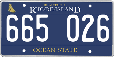 RI license plate 665026