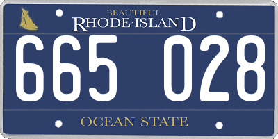 RI license plate 665028