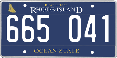 RI license plate 665041