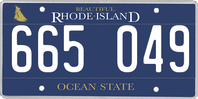RI license plate 665049