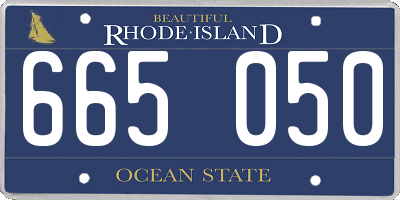 RI license plate 665050