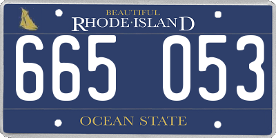 RI license plate 665053