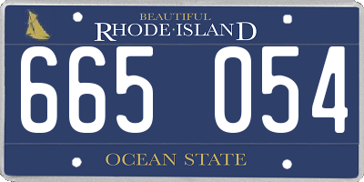 RI license plate 665054